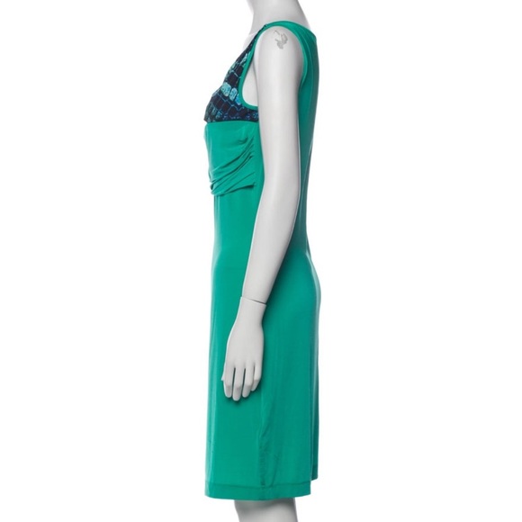 Cavalli Cut-out Dress In Kelly Green & Navy-NWOT - Picture 2 of 8